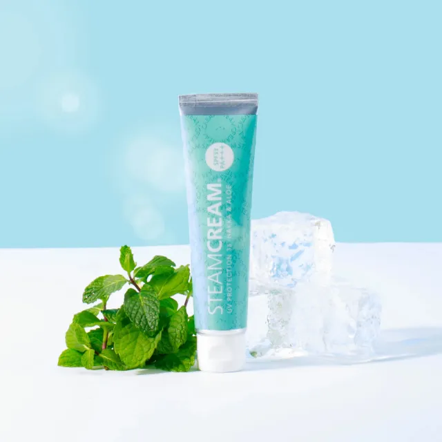 【STEAMCREAM 蒸汽乳霜】1640/涼夏薄荷防曬蒸汽乳霜輕巧版 SPF33 PA+++ 35g / 1入 (官方直營)