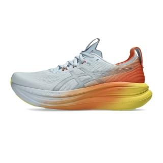 【asics 亞瑟士】GEL-Nimbus 28 男 慢跑鞋 夏季系列 跑鞋 灰藍 橘黃(1011C221-400)