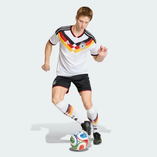 【adidas 愛迪達】Dfb H Jsy 男 足球衣 世界盃 德國 主場復刻球衣 白 紅黑(KD8363)