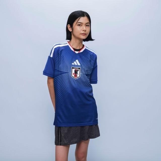 【adidas 愛迪達】Jfa H Jsy 男女 足球衣 世界盃 日本 主場球衣 藍(KD3345)