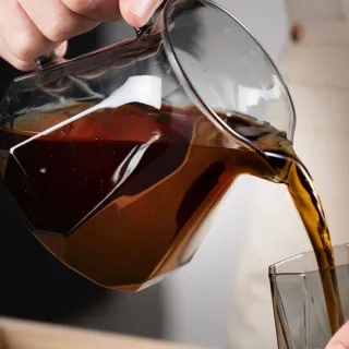 【Glass King】GK-840 黑耀鑽石壺 手沖咖啡壺 耐熱直火壺 耐熱玻璃壺 咖啡壺 泡茶壺 分享壺 下接壺