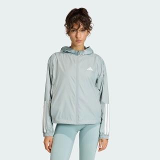 【adidas 愛迪達】HYG WINDY 湖水綠 運動 休閒 連帽 風衣 女 外套 KC7654