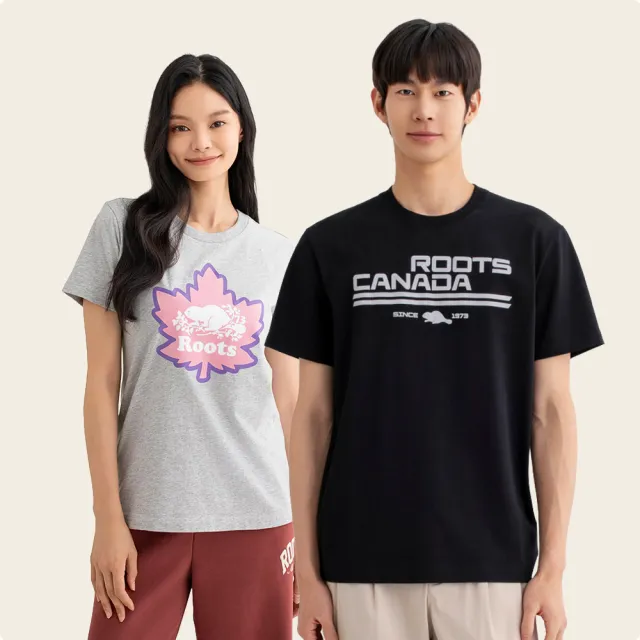 【Roots】男女款-精選Roots 經典海狸圖案短袖T恤(多款可選)
