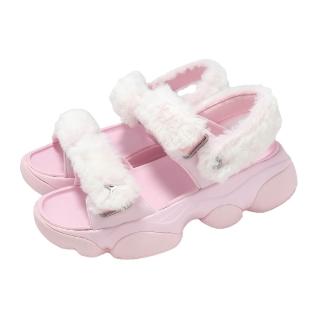 【NIKE 耐吉】涼鞋 Wmns Jordan DEJA 女鞋 粉紅 銀 毛絨絨 厚底 增高 HM3707-606