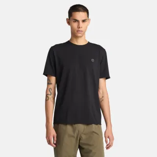 【Timberland】男款黑色休閒短袖T恤(A6DKUX65)