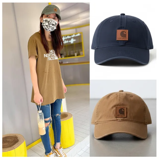 carhartt 美式皮標棒球帽 水洗老帽 工裝滑板品牌