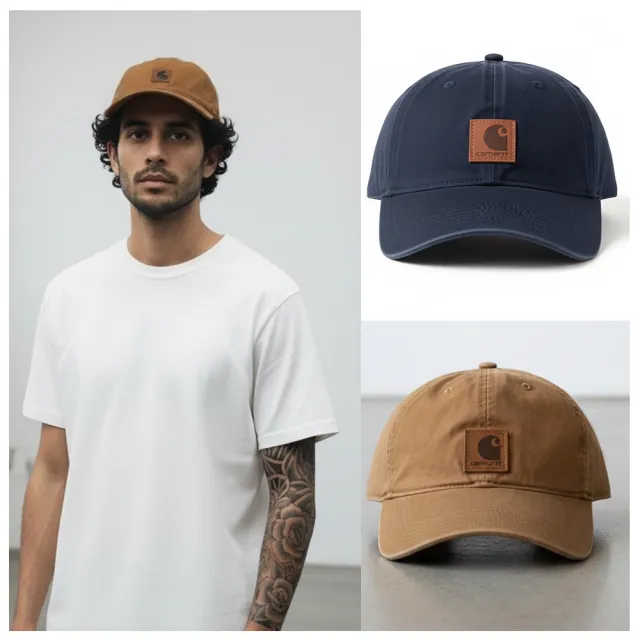 carhartt 美式皮標棒球帽 水洗老帽 工裝滑板品牌