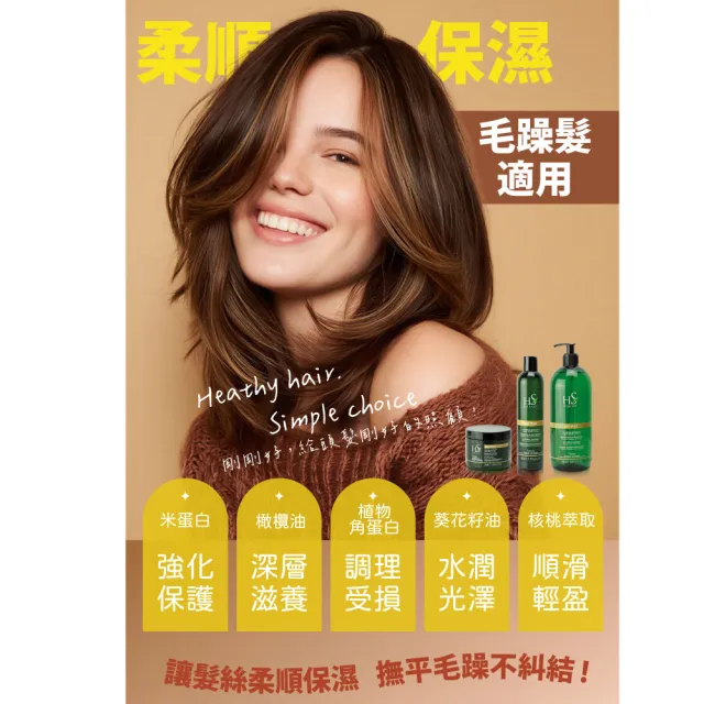 【HS MILANO】米蘭。萃 橄欖保濕髮膜500ml(乾燥、毛躁髮質)
