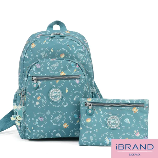 【iBrand】雙11 趣味派對尼龍口袋後背包(多色任選)