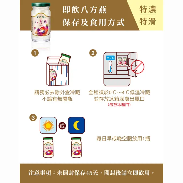 【老行家】即飲特濃八方燕12瓶入(燕窩固形量70g/瓶)現燉燕窩