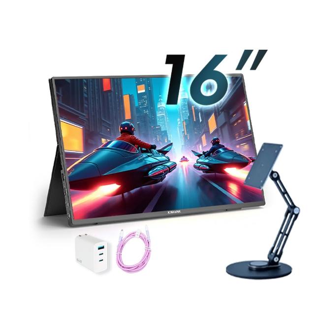 【REAICE】美國Kinhank16型2.5KIPS可攜式外接螢幕-VESA支架組(Switch/可攜式螢幕/移動式顯示器/外接式)