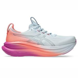 【asics 亞瑟士】GEL-Nimbus 28 女 慢跑鞋 跑鞋 路跑 藍 粉紅(1012B987-400)