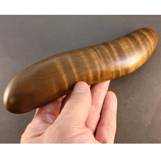【巧藝坊】收藏級 精品 四川千年陰沈木金絲楠木 按摩刮痧板手把件 漂亮閃電水波紋 金絲爍耀  純手工製作
