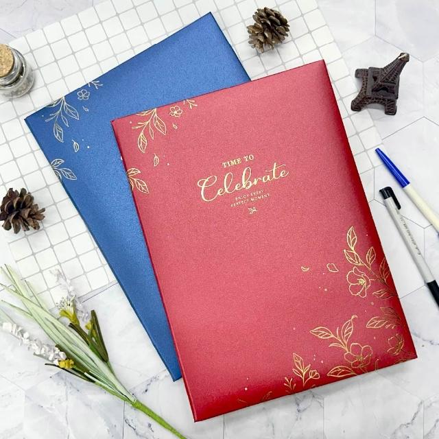 【SEASON 四季紙品禮品】A4證書獎狀夾 紅 藍 精裝 畢業證書夾 聘書夾 結婚證書 ZK006-11~12