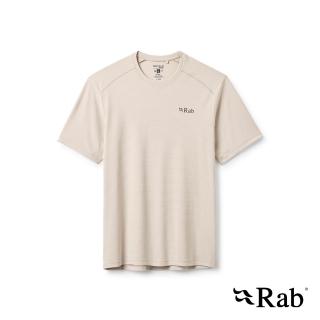 【RAB】Force Tee 短袖防曬抗臭排汗衣 男款 鵝卵石白 #QCC24