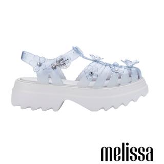 【Melissa】果凍透膚花朵前包涼鞋(白色)