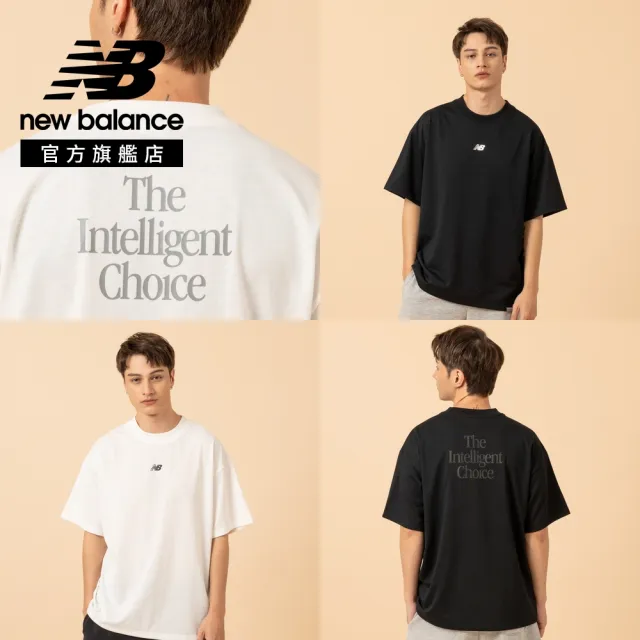 【NEW BALANCE】NB 快乾排汗短袖上衣_男性_黑/米白色_MT6145W6BK_MT6145W6SST(美版 版型偏大)