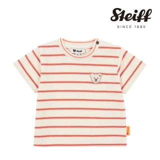 【STEIFF】熊頭童裝 短袖條紋T恤衫(短袖上衣)