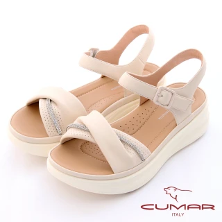 【CUMAR】輕量舒適真皮厚底涼鞋726-007