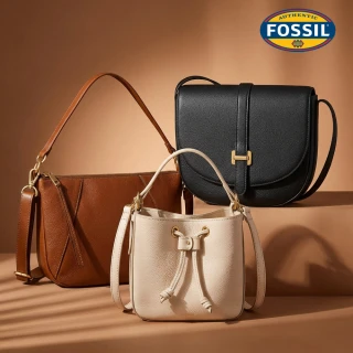【FOSSIL】經典百搭真皮斜背包/水桶包 送禮推薦(多款任選)