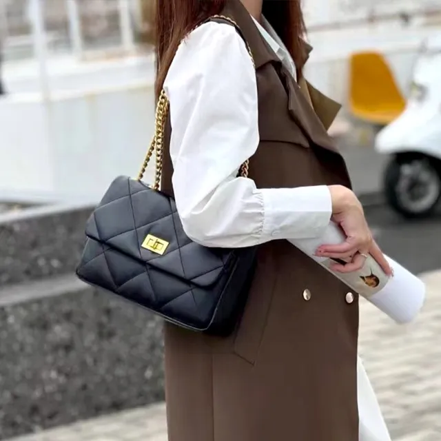 【LEEHER】雙11 女包/包包/斜背包/小香風包包/菱格包/鏈條包包/女士單肩包/小香風斜包包/小包包