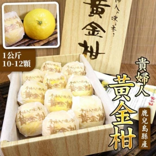 【RealShop 真食材本舖】鹿兒島貴夫人黃金蜜柑1kg(約10-12顆禮盒 水果禮盒 送禮)