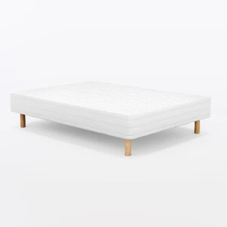 【MUJI 無印良品】附床板床墊/D/床墊套可水洗/組裝式/木製腳/12cm(大型家具配送)