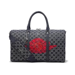 【NIKE 耐吉】行李袋 Jordan Monogram 深牛仔 滿版老花 旅行包 JD2623002AD-001
