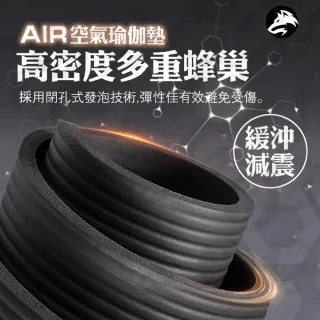 【麥克健身】加厚10mm NBR空氣瑜珈墊 健身墊 瑜珈墊 防滑墊 隔音減震地墊(贈背帶+透氣網袋)