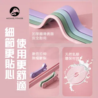 【Michael Fitness 麥克健身】加長加厚乳膠彈力帶 彈力繩 拉力帶 阻力帶 15磅