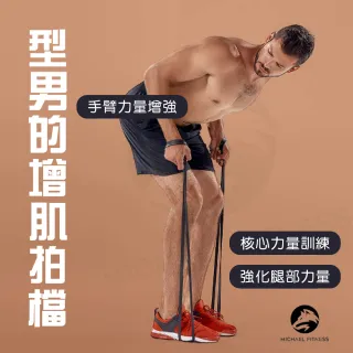 【Michael Fitness 麥克健身】加長加厚乳膠彈力帶 彈力繩 拉力帶 阻力帶 35磅