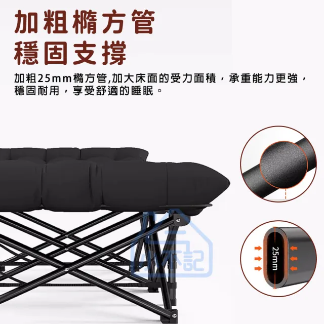 【小不記】免安裝可攜帶辦公躺椅 折疊床(摺疊床 行軍床 加寬床面 午休床折疊躺椅 午睡床 休閒床 看護床)