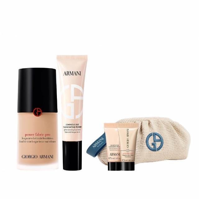 【ARMANI 亞曼尼】官方直營 高訂水光持妝粉底組 (妝前乳/粉底/GA)