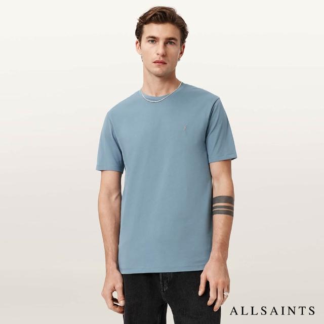 【ALLSAINTS】BRACE 純棉柔軟厚實公羊頭骨短袖T恤-藍 M030JB(修身版型)
