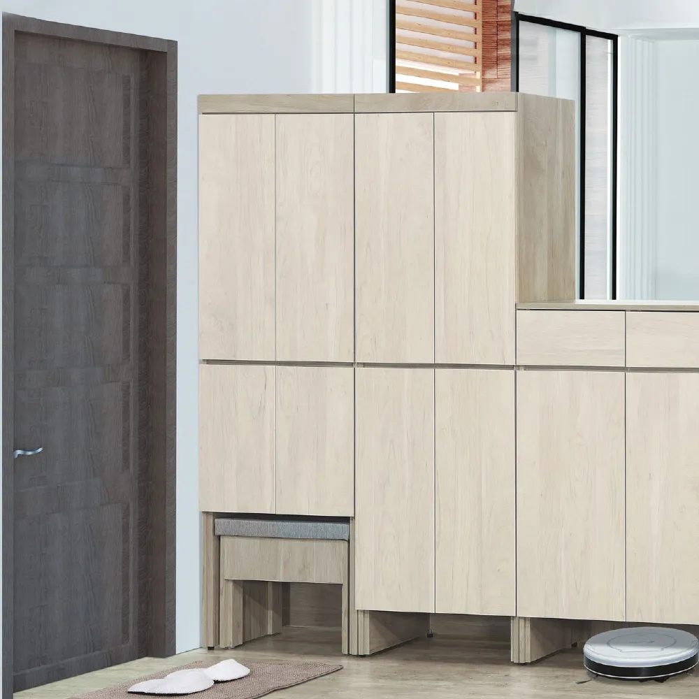 【ASSARI】歐克曼2尺鞋櫃-附穿鞋椅(寬60x深39x高184cm)