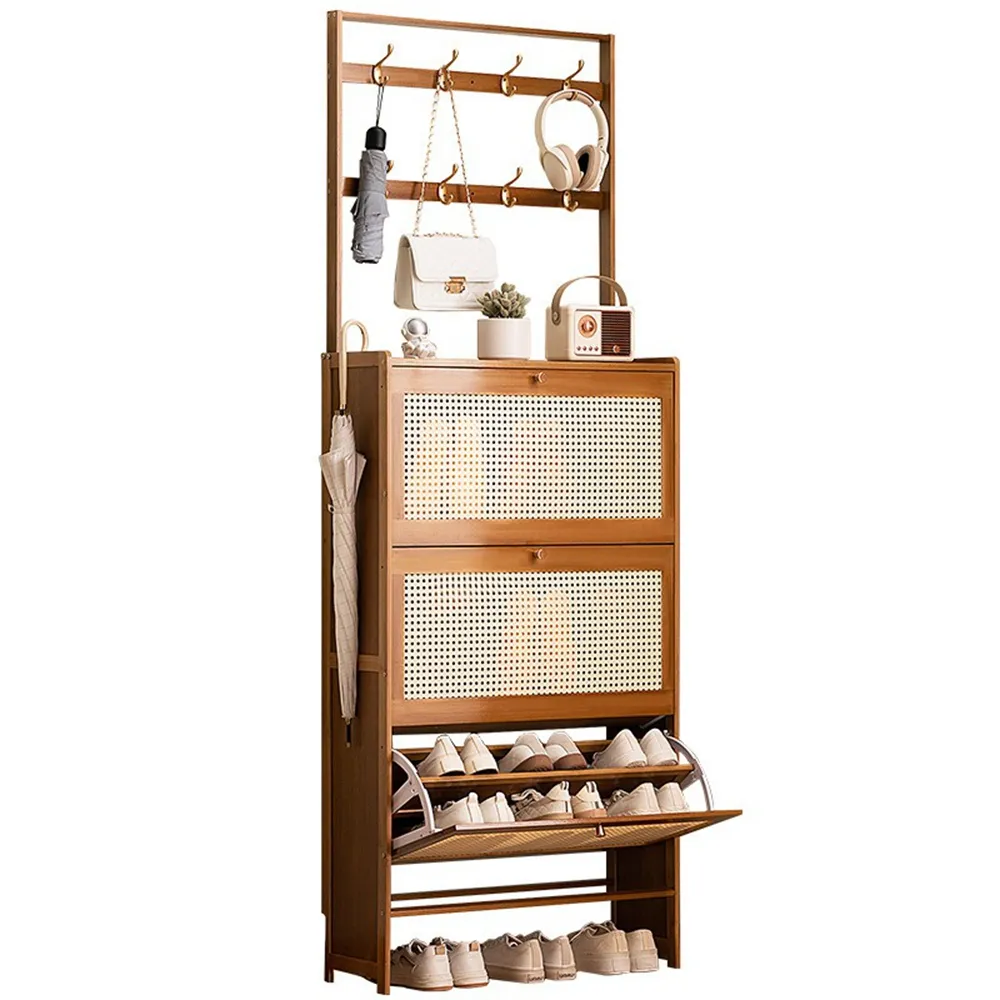 【Quality 聚家】鞋櫃 鞋架 簡易鞋櫃 收納架（雙門70CM 雙層）(翻斗設計 佔地面積小)