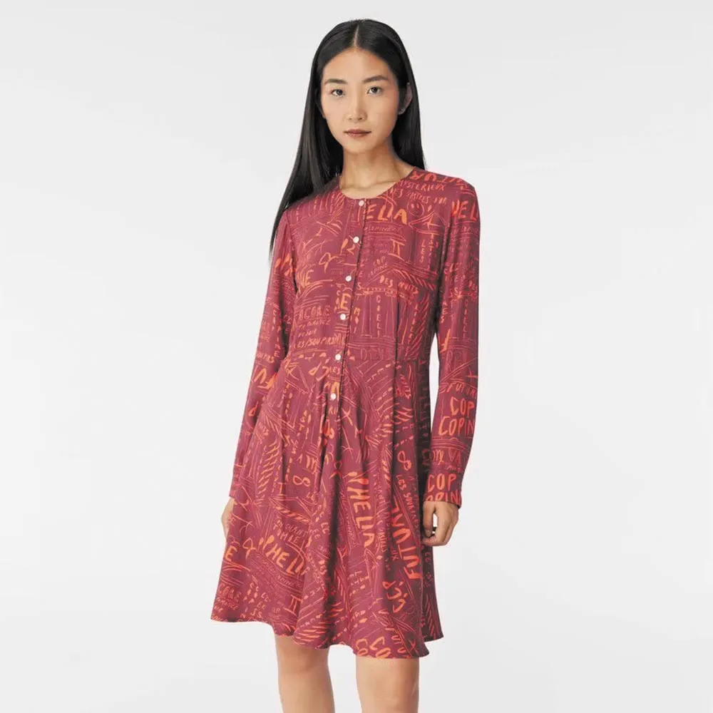 【ICHE 衣哲】Cop.Copine 法國原裝進口深墨綠超顯白剪裁設計感造型洋裝