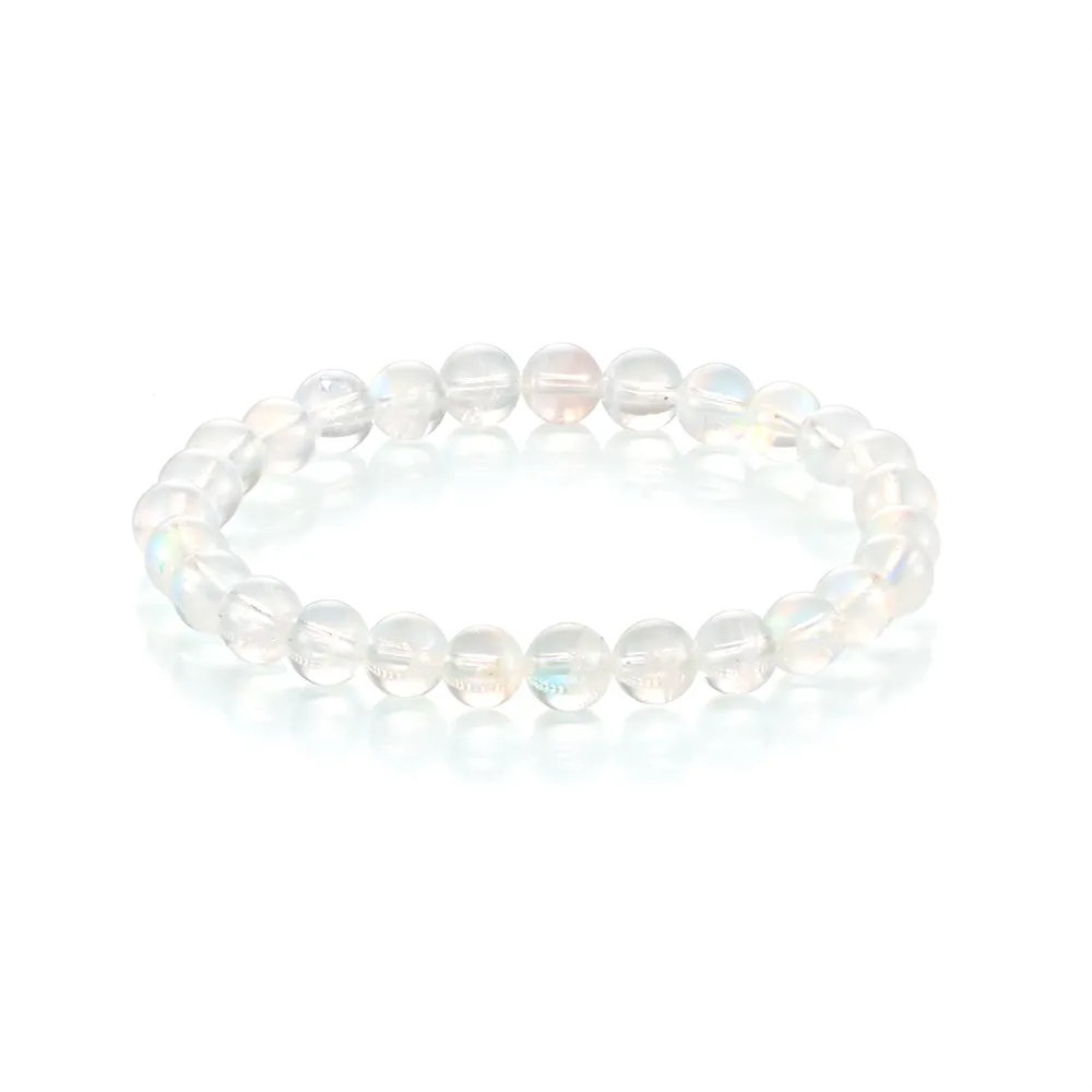 【Woogie武吉珠寶】極品夢幻馬島月光石手鍊(冰地強彩6mm)