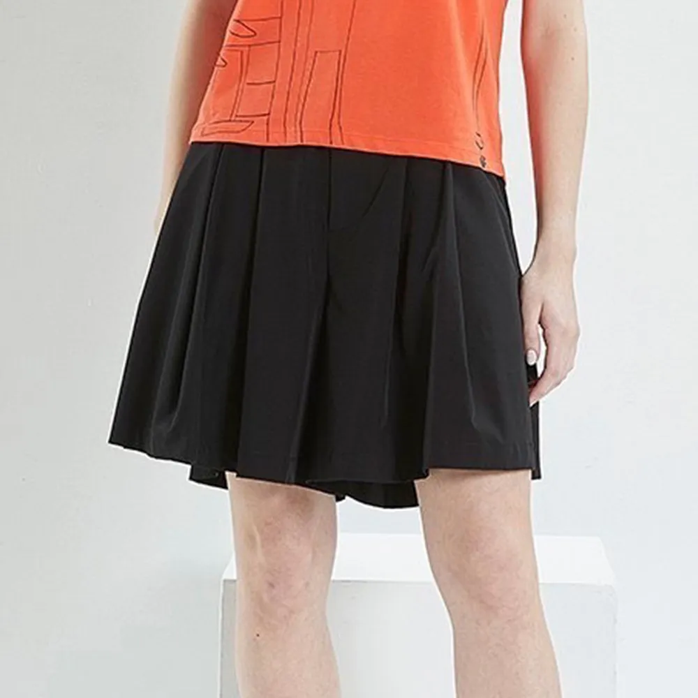 【ICHE 衣哲】Cop.Copine 法國原裝進口輕時尚優雅百褶造型褲裙