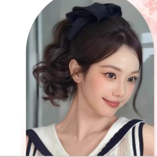 【HaNA 梨花】3秒變身韓系溫柔歐膩ONI｜蝴蝶結抓夾式梨花捲馬尾假髮