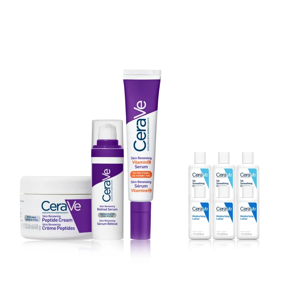 【CeraVe 適樂膚】極抗痕抗老全配組★極抗痕A醇緊緻修護精華+極抗痕多緊緻修護霜+極抗痕C10煥亮修護精華