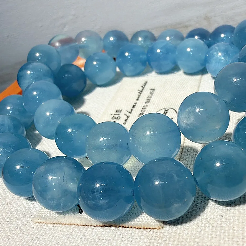 【赫本珠寶】($4680)濃郁海藍寶手串