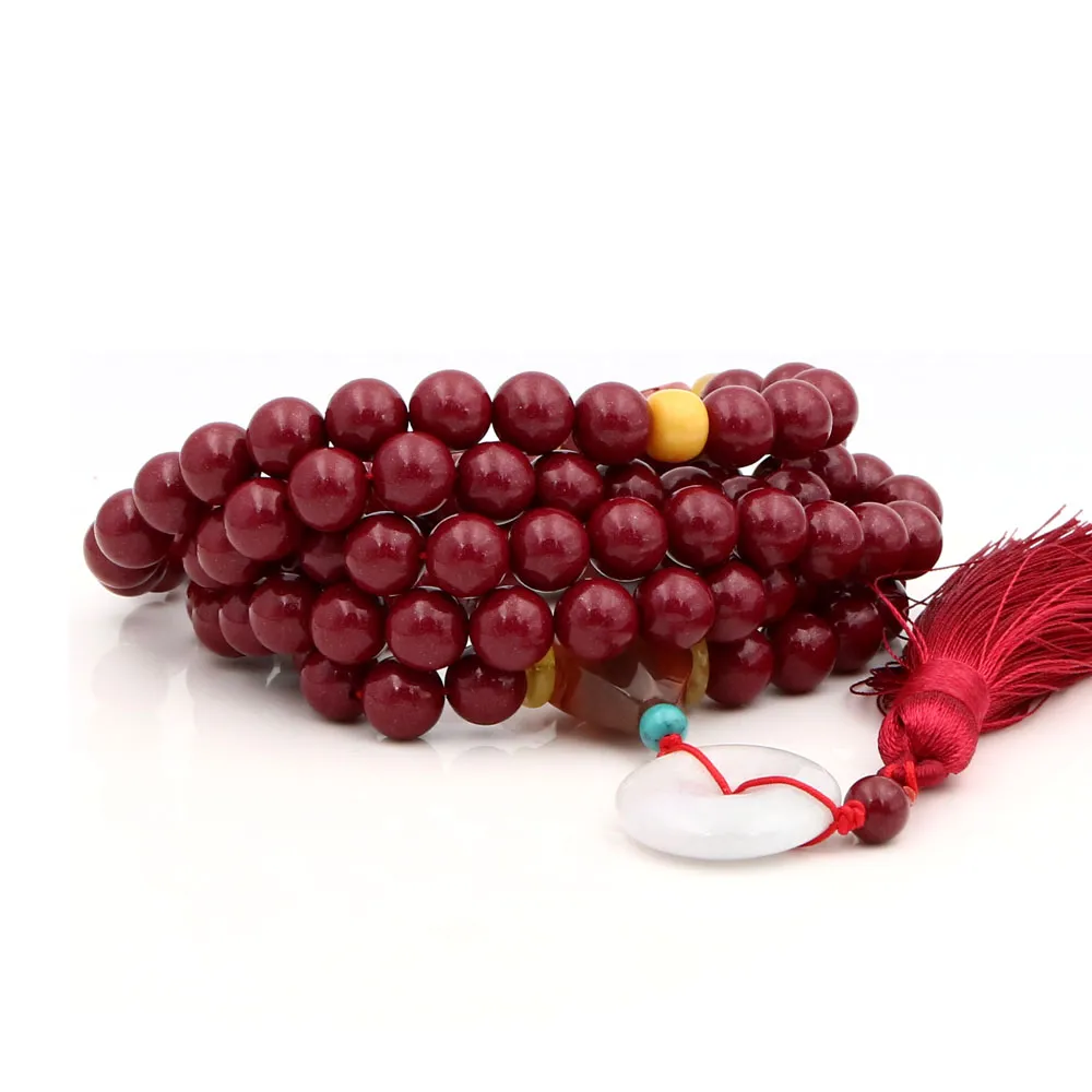 【JA-ME】硃砂 紫金砂蜜蠟南紅108顆念珠