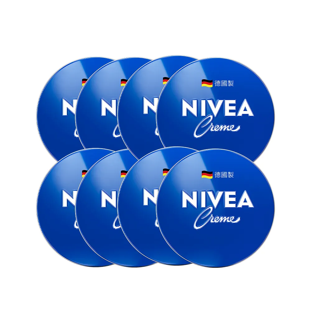 【NIVEA 妮維雅】妮維雅霜150mlx8入(小藍罐 保濕身體乳霜 臉體適用)