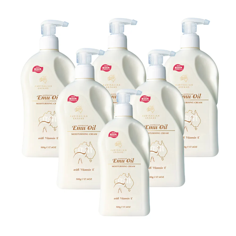 【G&M】鴯苗鳥油滋潤保濕霜含維他命E-家庭號 (500g/瓶 6入組)