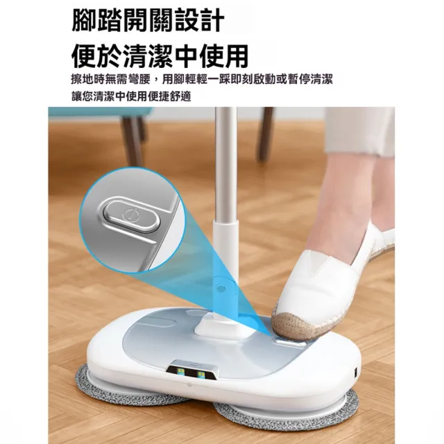 Loha 樂活家 電動擦地機 拖把布 懶人拖把 旋轉拖把 手持擦地機（照明/免手洗/蒸氣噴水/智慧無線）