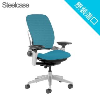【Steelcase】Leap Chair 全功能款工學辦公椅｜3D KNIT｜淺殼潟湖藍色座墊銀五爪(Steelcase Leap Chair)