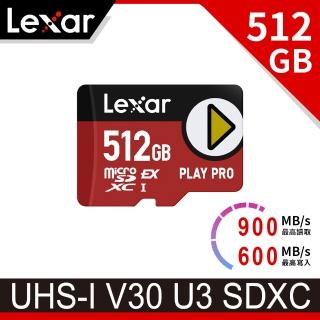 【Lexar 雷克沙】PLAY PRO microSDXC Express 512GB 超高速記憶卡(Switch 2專用)