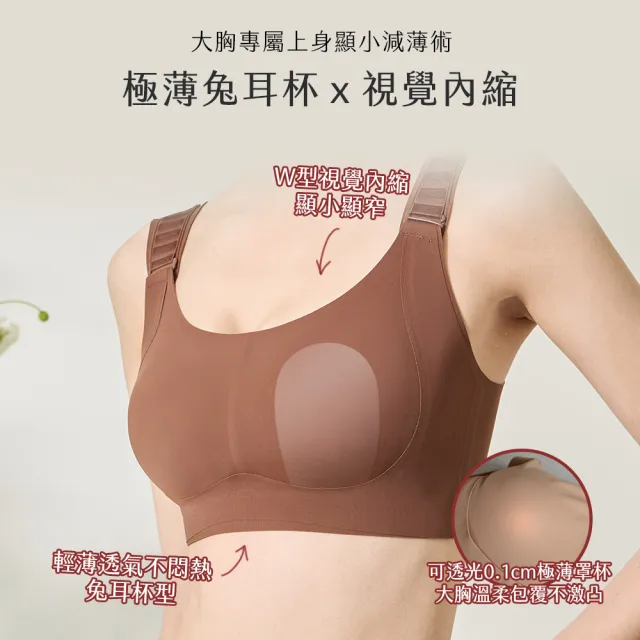 【beaulace 薄蕾絲】2件組-大胸顯小無鋼圈內衣 寵愛之名輕寵版(B-F罩杯可穿)