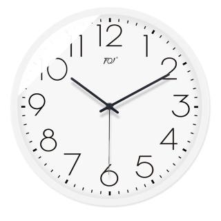 【諾必行】輕奢掛鐘 時鐘表簡約現代壁掛墻 靜音壁掛 電波裝飾石英鐘10英寸（直徑25.5釐米）